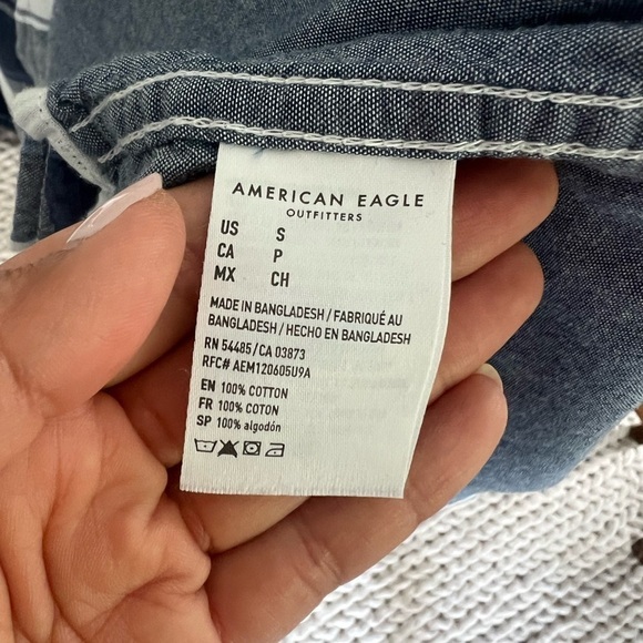 American eagle AE plaid shirt super soft size small S y2k academia H - Picture 5 of 7